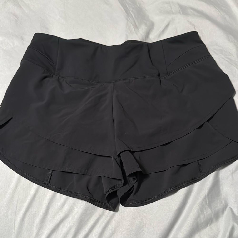 calia ruffle running shorts